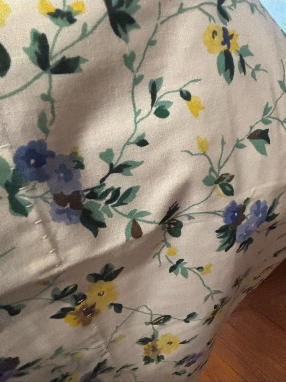Vintage Laura Ashley Floral Drapes Curtains 4 Panels w/ Ties 86” Perfect Cond✨